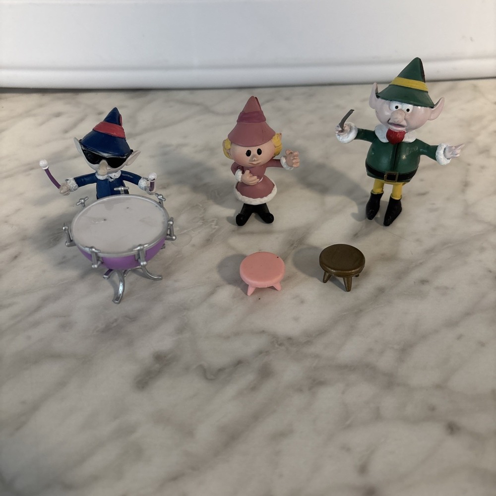 Rudolph the Red Nosed‎ Reindeer Elf Band Figurines
